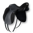 Tekna Dynamix Dressage Saddle Monoflap Plain with Leather Girth Straps, Black