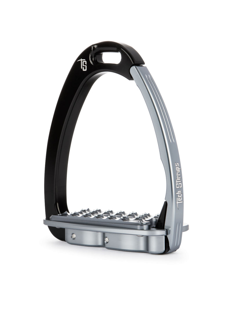 Tech Stirrup Venico Sloped Evo, Zwart/titanium