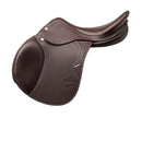 Prestige Versailles Jumping Saddle Double bovine leather with large rolls, Tobacco