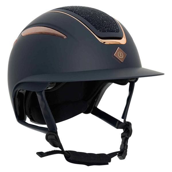 Imperial Riding Helm Olania Deluxe, Navy-Rosegold