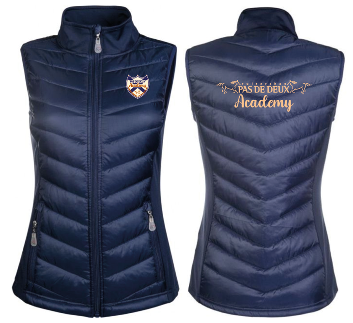 Pas de Deux Academy bodywarmer Jersey Style, navy