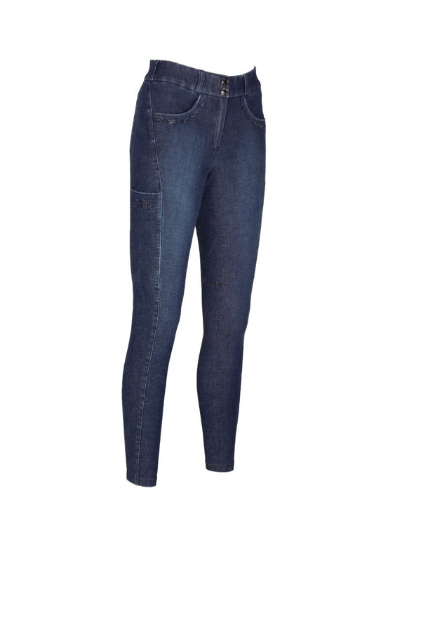 Pikeur Rijbroek Brinja Jeans Full Grip, Denim Blue