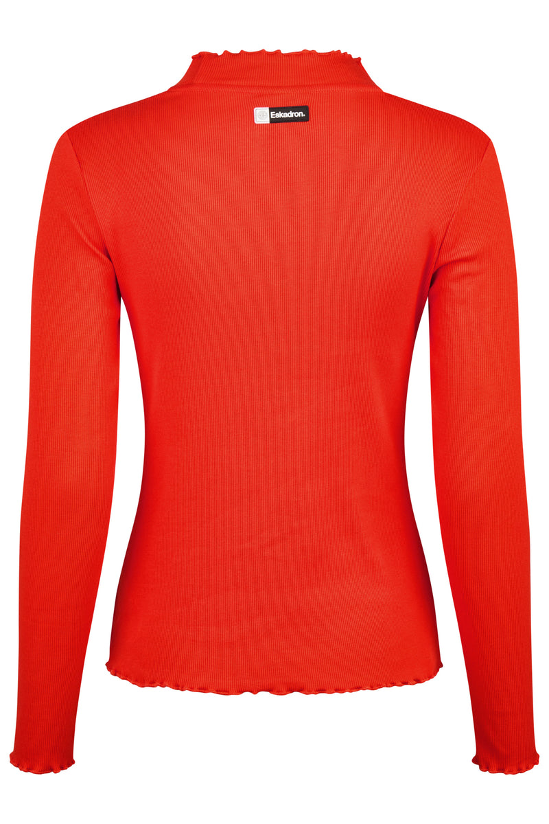 Eskadron Rollkragen-Rippshirt Dynamic '25, Poppy Red