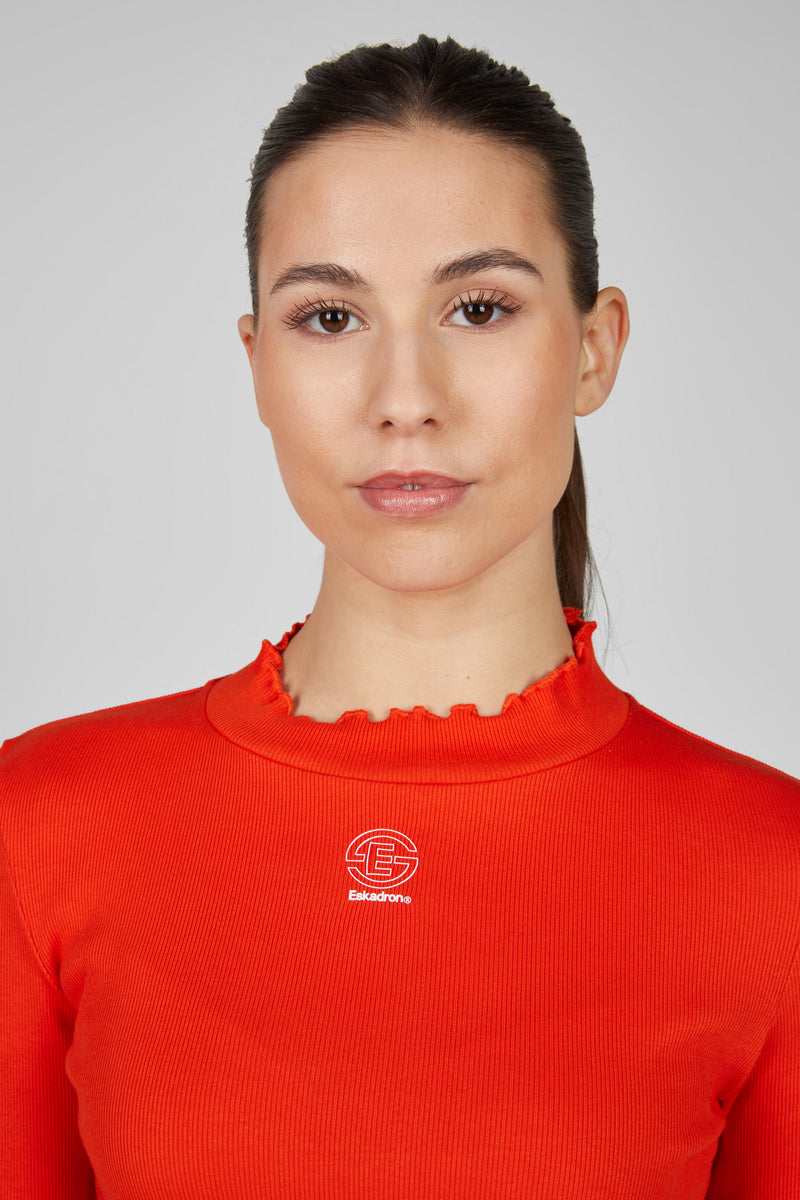 Eskadron Rollkragen-Rippshirt Dynamic '25, Poppy Red