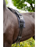 HB Showtime Luxus-Longiergurt aus Leder, Schwarz