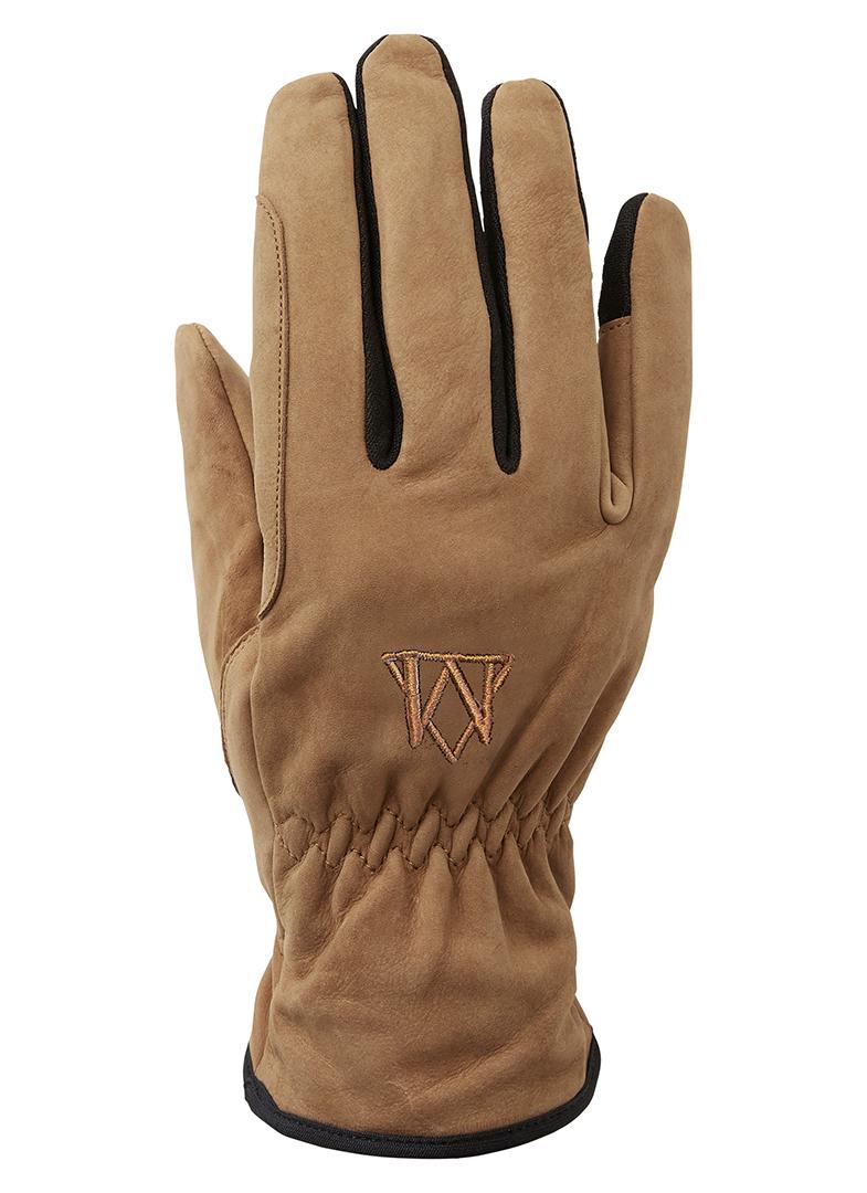 Mountain Horse Fleece Gevoerde Lederen Handschoen, Lichtbruin