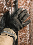 Mountain Horse Lederhandschuh mit Fleecefutter, Schwarz