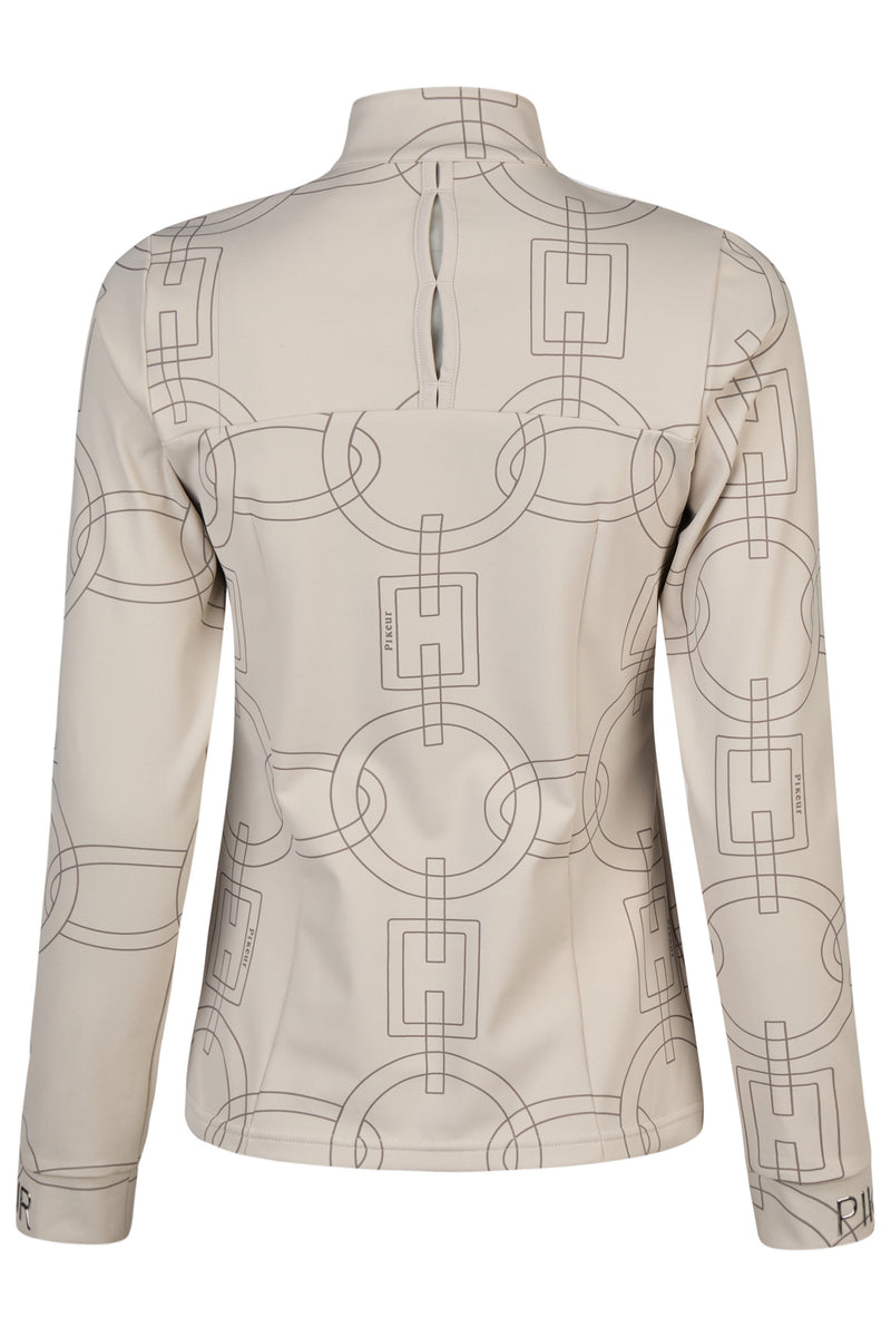 Pikeur Selection Zip Shirt, Pale Grey