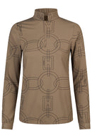 Pikeur Selection Zip Shirt, Slate Brown