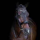 Imperial Riding Headstall with English Noseband, Black/Crystal