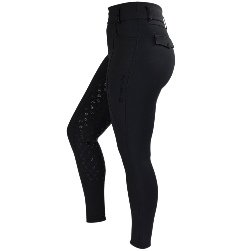 Vincere Rijlegging Compression Performance High Waist met Full Grip, Zwart