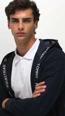 Tommy Hilfiger Ventura Zipup Hoodie Heren, Desert Sky