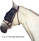 Cavallo Horse & Rider Vliegenmasker Zonder Oren, Zwart