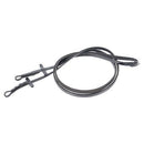 Harry's Horse Zügel Leder mit Gummi, Schwarz