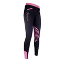 HKM Starlight Riding Leggings, Black/Pink