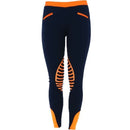 HKM Reitleggings Starlight, Blau/Orange