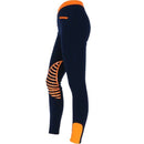 HKM Reitleggings Starlight, Blau/Orange