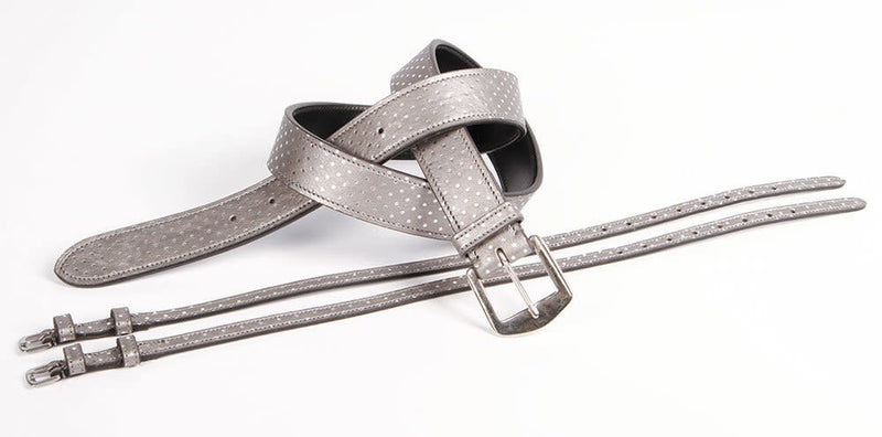 Harry's Horse Riem Met Sporenriempje Dots, Grijs