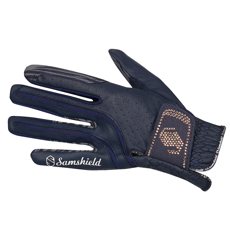 Samshield V-Skin Swarovski Handschuh, Blau/Pinkgold