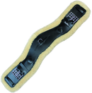 Kentaur Leren Singel Met Afneembaar Bont, zwart/naturel