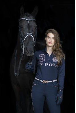 HV Polo  Technisch shirt lange mouw, navy