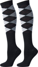 Harry's Horse Argyle Socks, Black