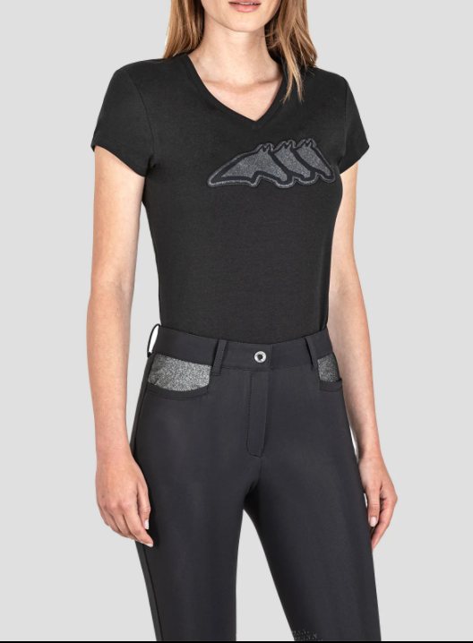 Equiline T-shirt Geberg, Zwart