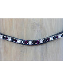 HB Stirnband Magic, Schwarz/Burgund