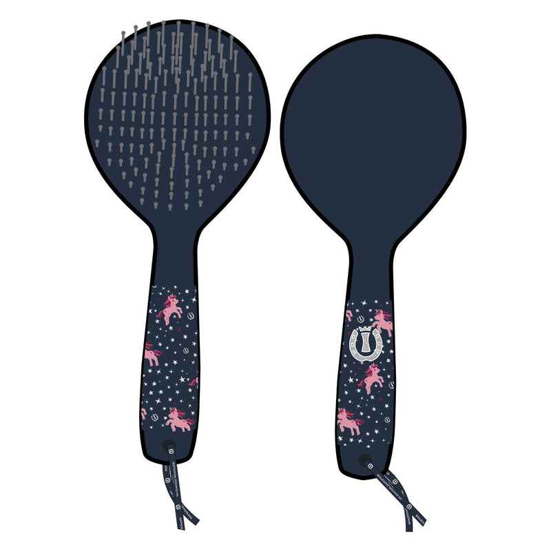 Imperial Riding Kids tail and mane brush , Unicorn Sparkle Navy