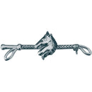Imperial Riding Plastron Pin Whip and Head, Silver